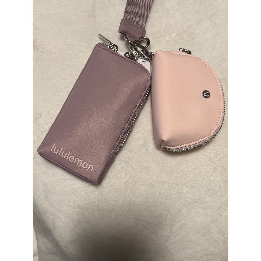 Lululemon Dual Pouch Wristlet Twilight Rose Pink Peony LU9CE7S